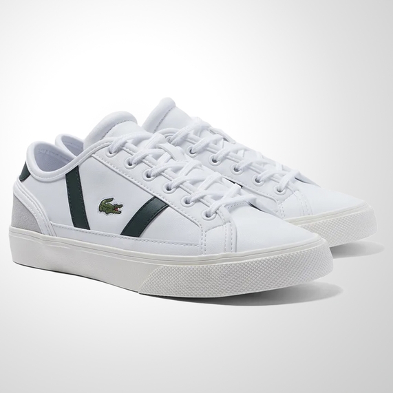 TÊNIS MASCULINO SIDELINE PRO EM MATERIAL SINTÉTICO BRANCO LACOSTE