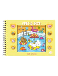 LIVRO DE COLORIR CUTE AND CAZY - YELLOW - UN - CIRANDA CULTURAL
