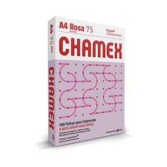 PAPEL CHAMEX COLOR 75G 500FLS - ROSA - CX 5 - CHAMEX