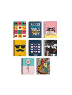 CADERNO UNIV CAPA DURA 20X1 400FLS - ON FLEEK - UN - JANDAIA