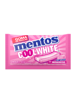 CHICLE MENTOS COOL WHITE 8,5G - TUTTY FRASH - UN - PERFETTI VAN MELLE