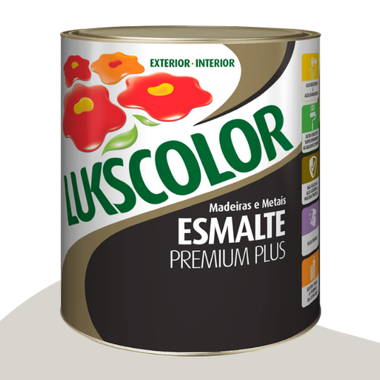 ESMALTE SINTÉTICO LUKSCOLOR BASE SOLVENTE ALTO BRILHO GELO 0.9L