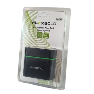 CARREGADOR P/PILHA AA/ AAA FX-C21 - PRETO - UN - X-CELL