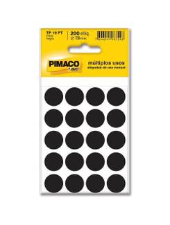 ETIQUETAS P/IDENTIFICACAO  - TP-19PT - UN - PIMACO