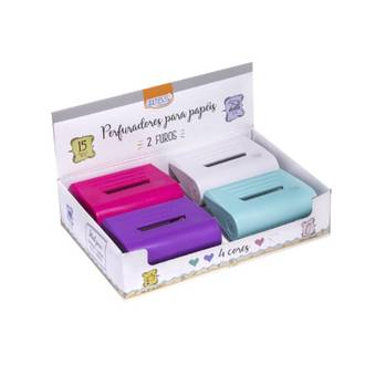 PERFURADOR PLASTICO 2 FUROS PF2001 15FL - COLOR - DPL 4 - BRW