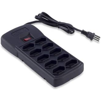 FILTRO DE LINHA 10 TOMADAS BIVOLT  673 - PRETO - UN - FORCE LINE
