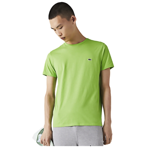 CAMISETA BÁSICA MASCULINA MANGA CURTA VERDE CLARO LACOSTE