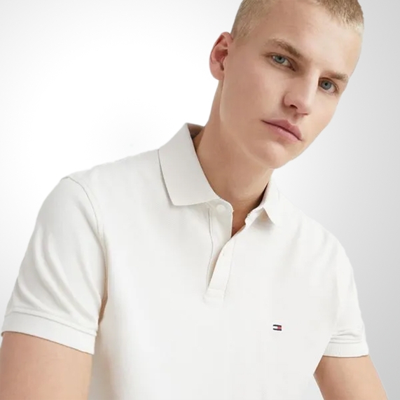 POLO MASCULINA 1985 REGULAR FIT OFF WHITE TOMMY HILFIGER
