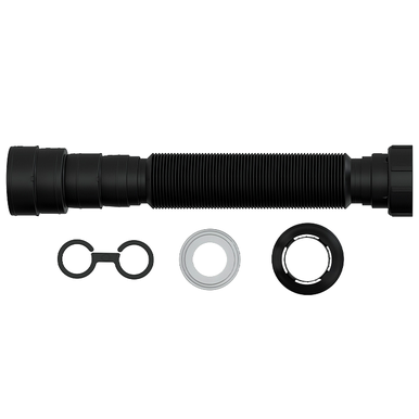 SIFÃO TUBO EXTENSÍVEL UNIVERSAL ABS PRETO 70CM BLUKIT