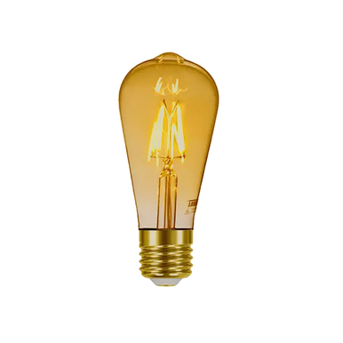LÂMPADA LED TASCHIBRA FILAMENTO VINTAGE ST64 BIVOLT