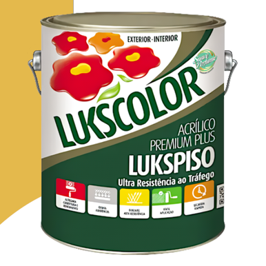 ACRÍLICO LUKSCOLOR PREMIUM PLUS LUKSPISO AMARELO DEMARCAÇÃO 3.6L
