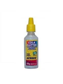 COLA COLORIDA C/GLITER 23G - CRISTAL - CX 12 - ACRILEX