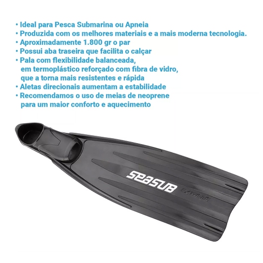 NADADEIRA EXTREME SEASUB PRETO