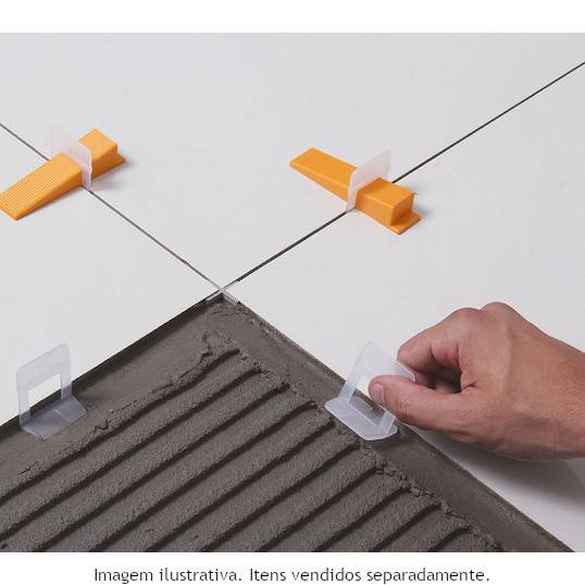 BASE NIVELA PISO CORTAG TRANSPARENTE - PACOTE COM 50 UNIDADES 1.0 MM