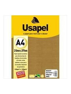 PAPEL KRAFT 180G 50FLS A4 NATURAL - 25016 - UN - USAPEL