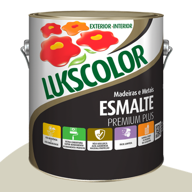 ESMALTE SINTÉTICO LUKSCOLOR BASE SOLVENTE ALTO BRILHO BRANCO GELO 3.6L