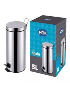 LIXEIRA INOX C/PEDAL AGATA 5L - 8222 - UN - MOR