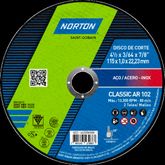 DISCO CORTE MET CLASSIC AR102 FINO NORTON 4,5(115x1,0x22mm)