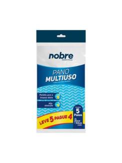 PANO MULTIUSO C/5 UND 30CM X 50CM - 39726 - AZUL - UN - NOBRE