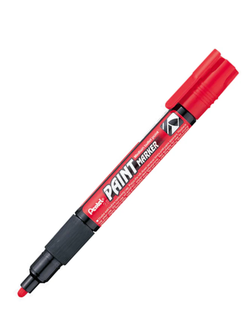 MARCADOR PINCEL PERMANENTE MMP20-BO - VERMELHO - CX 12 - PENTEL