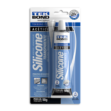 SILICONE TEKBOND ACÉTICO USO GERAL INCOLOR 50g