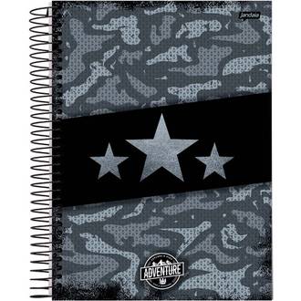 CADERNO UNIV CAPA DURA 10X1 160FLS - ADVENTURE - UN - JANDAIA