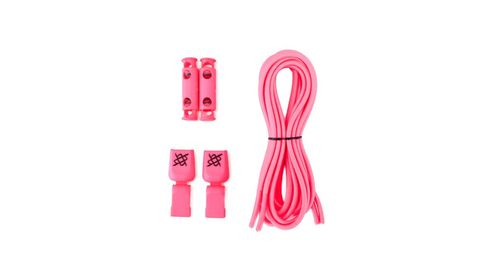 CADARÇO ELÁSTICO HUPI LACES ROSA NEON 