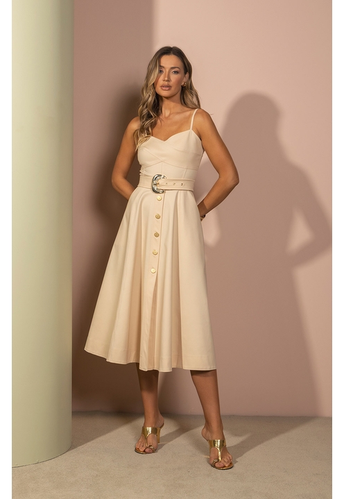 Vestido Beth Cru