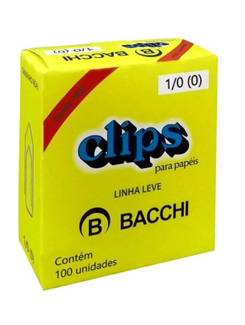 CLIPS GALVANIZADO N.1/0 C/100  - UN - BACCHI