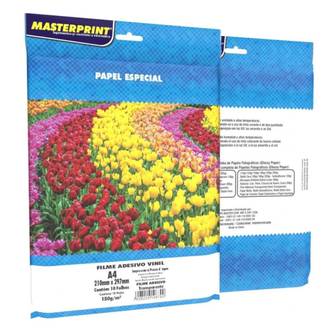 PAPEL FILME ADESIVO 150G 10FL A4 / TRANSPARENTE - 302020010 - UN - MASTERPRINT
