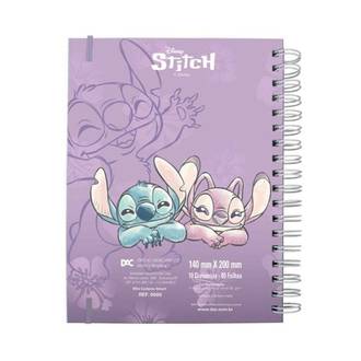 CADERNO MINI ARGOLADO 10X1 80FLS - 5377 - STITCH - UN - DAC